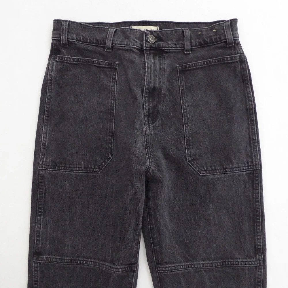 Madewell 90s Straight Jeans Charcoal Black Wash Size 29 High Rise Denim - Picture 2 of 10